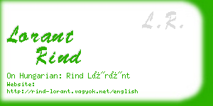 lorant rind business card